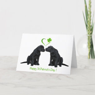 Cartes Pour Fêtes Annuelles St. Patrick's Labrador - Black Lab