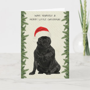 Cartes Pour Fêtes Annuelles Staffordshire Terrier Merry Little Christmas