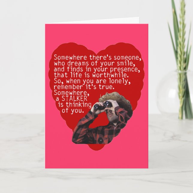 Cartes Pour Fêtes Annuelles Stalker Anti-Valentines Day (Devant)
