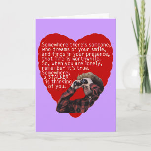 Cartes Pour Fêtes Annuelles Stalker Anti-Valentines Day