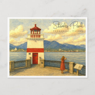 Cartes Pour Fêtes Annuelles Stanley Park Vancouver Aquarelle Voyage