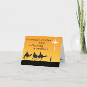 Cartes Pour Fêtes Annuelles Star des Trois Sages Hommes de Bethléem Noël