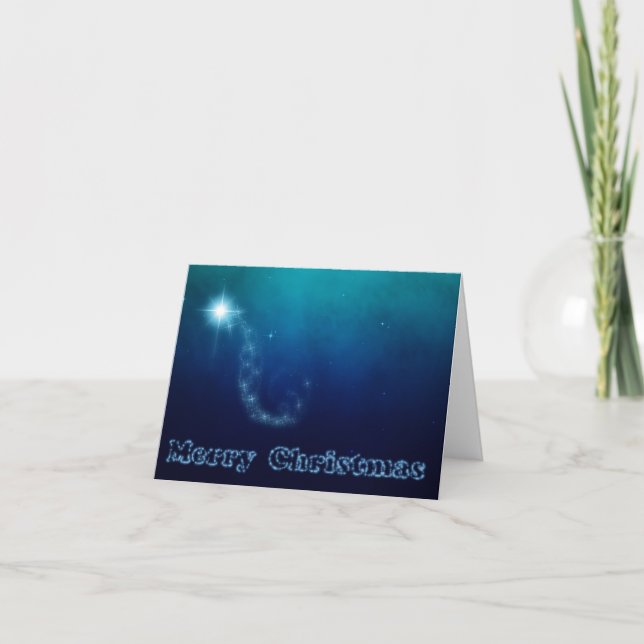 Cartes Pour Fêtes Annuelles Star du ciel de Noël de Bethléem (Devant)