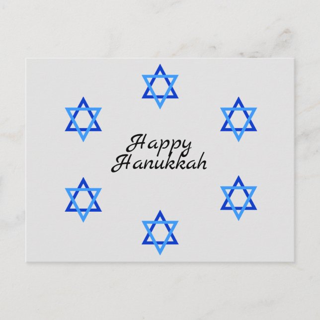 Cartes Pour Fêtes Annuelles Star of David Hanoukka Holiday PostCard (Devant)