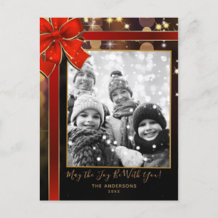 Cartes Pour Fêtes Annuelles Star Spacey Lumières Cosmiques Photo de vacances m