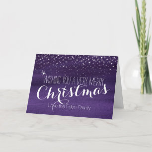 Cartes Pour Fêtes Annuelles Starry night watercolor wash sky Christmas card