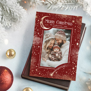 Cartes Pour Fêtes Annuelles Stars Celestial Magie Joyeux Noël Photo