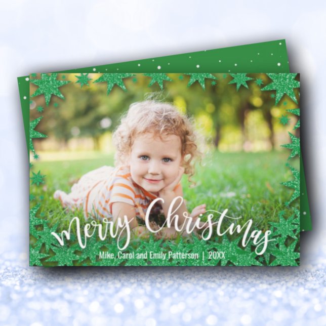 Cartes Pour Fêtes Annuelles Stars Joyeux Noël Photo (Créateur téléchargé)