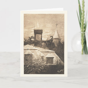 Cartes Pour Fêtes Annuelles Station de Noël, Thomas Nast, 1889