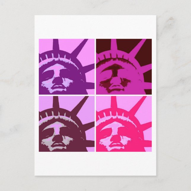 Cartes Pour Fêtes Annuelles Statue de la Liberté (Devant)