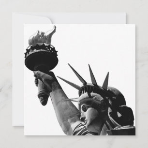 Cartes Pour Fêtes Annuelles Statue de la Liberté Noir & Blanc