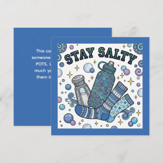 Cartes Pour Fêtes Annuelles Stay Salty Dysautonomia/POTS Personalized Card