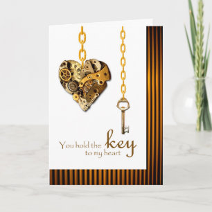 Cartes Pour Fêtes Annuelles Steampunk Valentine pour clé amoureuse