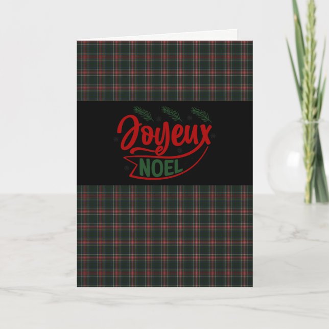 Cartes Pour Fêtes Annuelles Stewart Black Scottish Tartan Holiday Card (Devant)