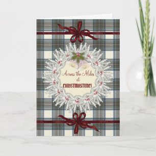 Cartes Pour Fêtes Annuelles Stewart Blue Dress Original Scottish Tartan