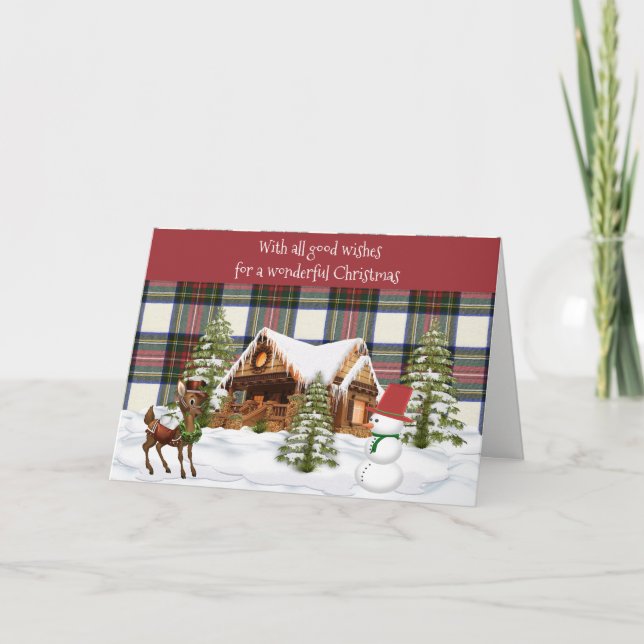 Cartes Pour Fêtes Annuelles Stewart habiller moderne écossais Tartan Christmas (Devant)