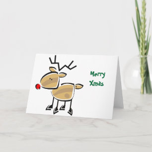 Cartes Pour Fêtes Annuelles Stick Figure Christmas Reinder