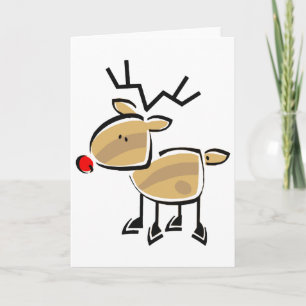 Cartes Pour Fêtes Annuelles Stick Figurine rennes de Noël