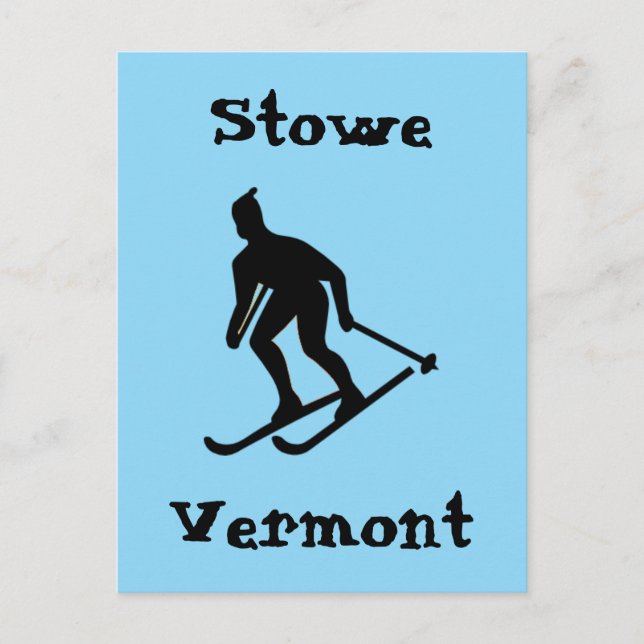 Cartes Pour Fêtes Annuelles Stowe, Vermont (Best East Coast Skiing) (Devant)