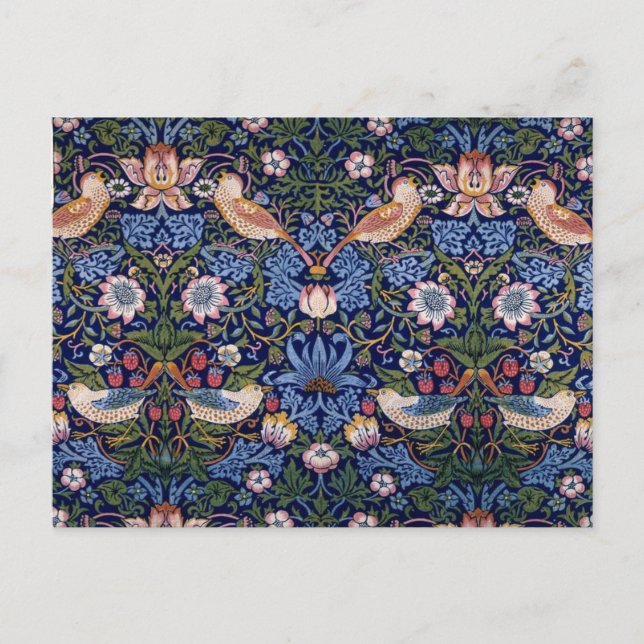 Cartes Pour Fêtes Annuelles Strawberry Thief, William Morris (Devant)