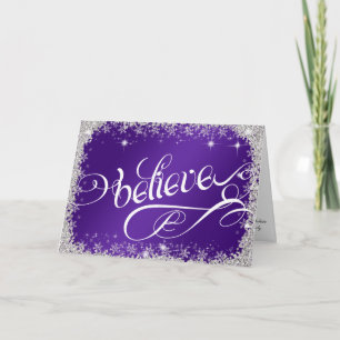 Cartes Pour Fêtes Annuelles Strike Royal Purple message de confiance PERSONNAL