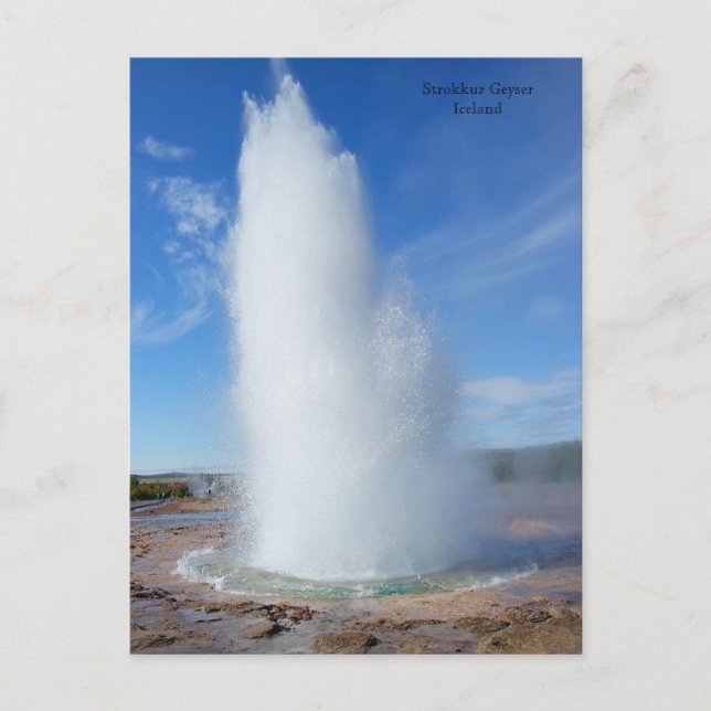 Cartes Pour Fêtes Annuelles Strokkur Geyser Islande (Devant)