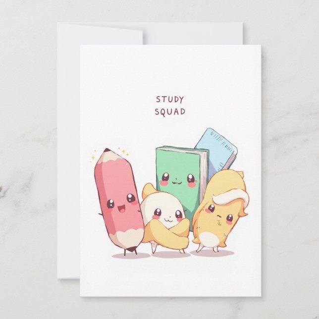 Cartes Pour Fêtes Annuelles Study Squad Back to School (Devant)