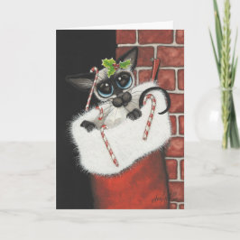 Cartes Pour Fêtes Annuelles Stuffer siamois de bas