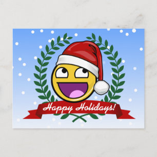 Cartes Pour Fêtes Annuelles Style de Noël amusant Mème de visage génial