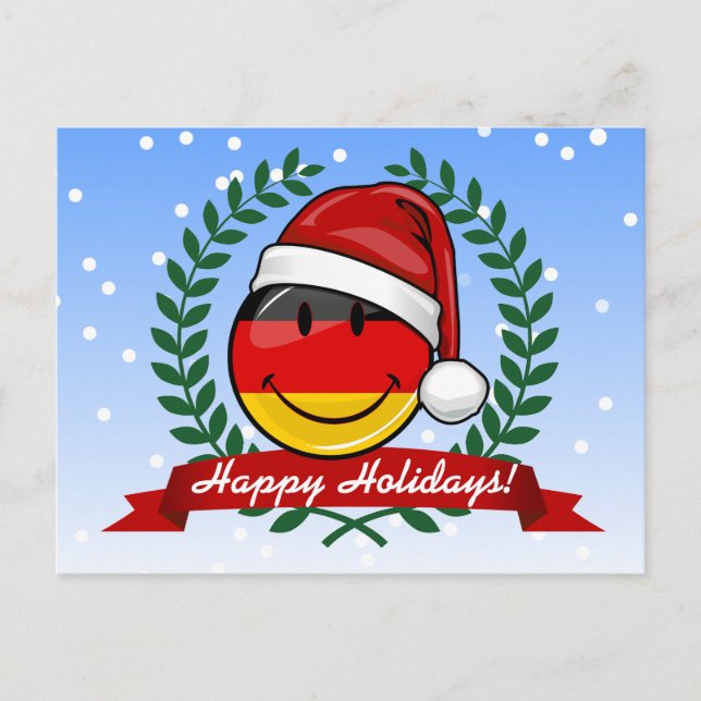 Cartes Pour Fêtes Annuelles Style de Noël drapeau allemand (Devant)