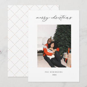 Cartes Pour Fêtes Annuelles Style Editorial Moderne Photo de Noël