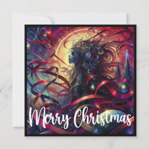 Cartes Pour Fêtes Annuelles Style femme gothique Noël