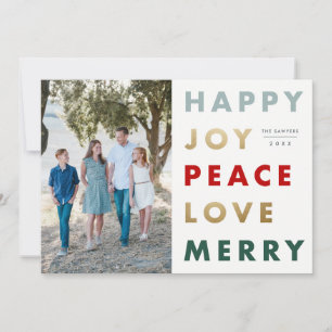 Cartes Pour Fêtes Annuelles Style moderne Gras Photo Noël