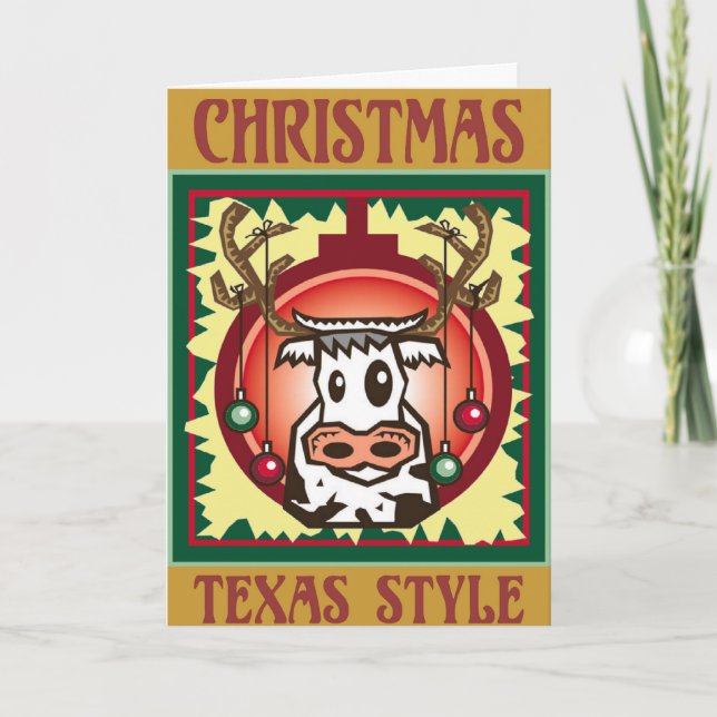 Cartes Pour Fêtes Annuelles Style NoëlTexas (Devant)