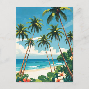 Cartes Pour Fêtes Annuelles Style Vintage Hawaïen Voyage Aloha Depuis Hawaï