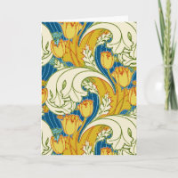 Style William Morris Tulp Téphrose et Or Art Flora