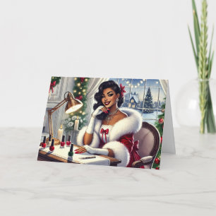 Cartes Pour Fêtes Annuelles Stylish Personnalisé Mme Claus Obtenir Manucure