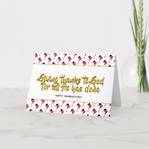 Cartes Pour Fêtes Annuelles Stylish TRINIDAD TOBAGO Remerciements MERCI
