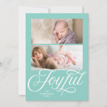 Stylo Cursive Joyful Holiday Photo