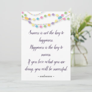 Cartes Pour Fêtes Annuelles Succès Et Bonheur Citations Motivationnelles Perso