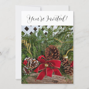 Cartes Pour Fêtes Annuelles Succursales À feuillage persistant de pin de Noël