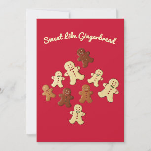 Cartes Pour Fêtes Annuelles Sucré comme pain d'épices Noël