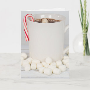 Cartes Pour Fêtes Annuelles Sucre de canne de Noël au cacao chaud
