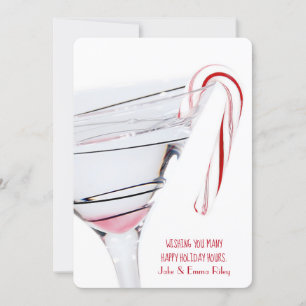Cartes Pour Fêtes Annuelles Sucre de canne de Noël sur Martini