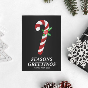 Cartes Pour Fêtes Annuelles Sucre de canne Moderne Gras Personnalisé Noël