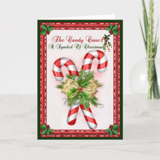 Cartes Pour Fêtes Annuelles Sucre de canne Symbole De Noël Salutation