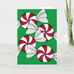 Cartes Pour Fêtes Annuelles Sucreries de menthe poivrée