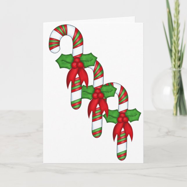Cartes Pour Fêtes Annuelles Sucres de canne (Devant)