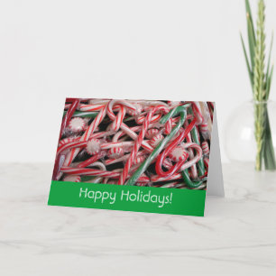 Cartes Pour Fêtes Annuelles Sucres de canne et menthe de Noël