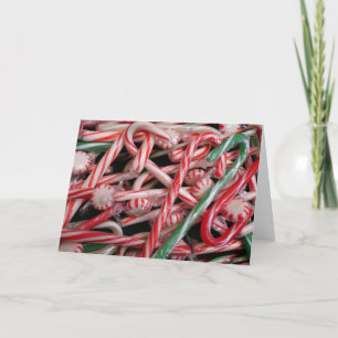 Cartes Pour Fêtes Annuelles Sucres de canne et menthe de Noël